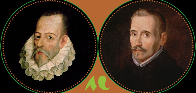 Portrait de Miguel Cervantès et Lope de Vega