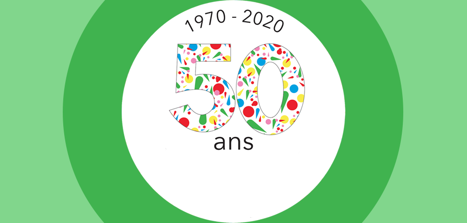 Pastille 50 ans de l'Université Bordeaux Montaigne
