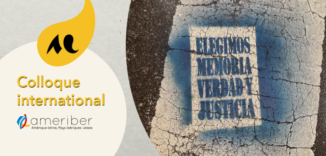 Texte peint sur le bitume : Elegimos memoria verdad y justicia