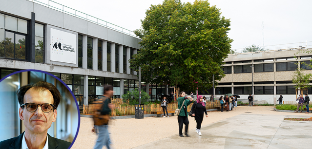 vue du parvis de l'université et du président