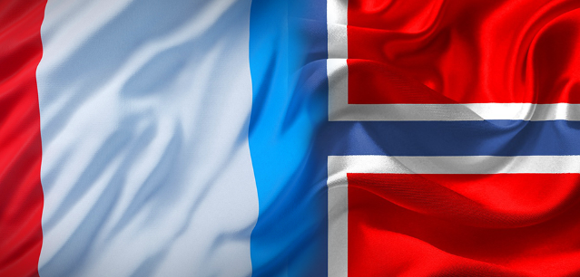 drapeau français- drapeau norvégien