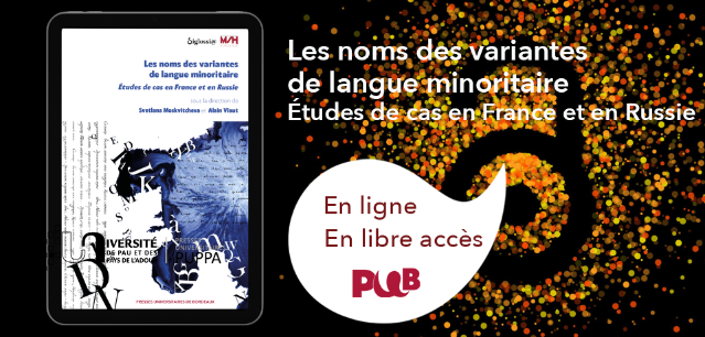 couverture de Les noms des variantes de langue minoritaire. Études de cas en France et en Russie