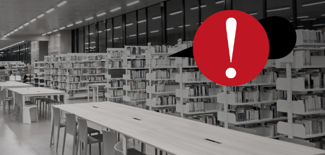 Bibliothèque Lettres et Sciences humaines - niveau fermé