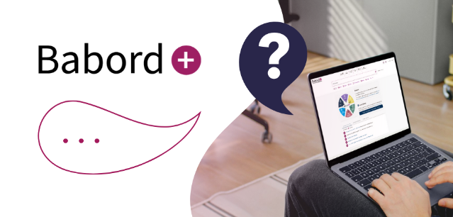 Ordinateur avec la page d'accueil de Babord+