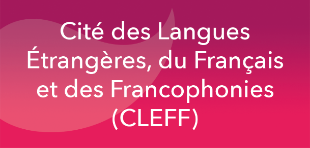 Dégradé de couleur avec inscription CLEFF
