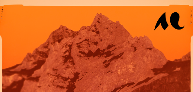 vue d'un pic montagneux en tirage chromog&egrave;ne