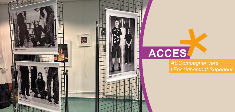 Vernissage de l'exposition D&eacute;clencher l'avenir au lyc&eacute;e la Morlette, dans le cadre du projet ACCES - photographies de Catherine Cabrol avec la classe de 2nde AEPA