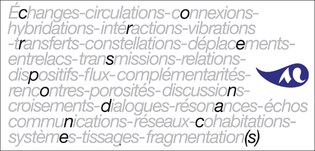 plusieurs mots en gris dont certaines lettres sont en noir pour former le mot correspondance(s)