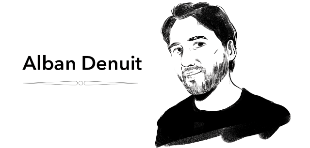 Portrait d'Alban Denuit - Illustration de Ludivine Martin.