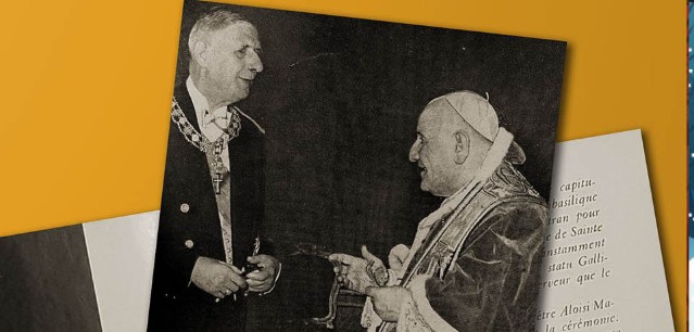 photo du pape et du général de Gaulle