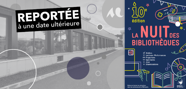 Biblioth&egrave;que Rigoberta Mench&ugrave; - Affiche de la Nuit des biblioth&egrave;ques de Bordeaux M&eacute;tropole 2026 / Soir&eacute;e report&eacute;e