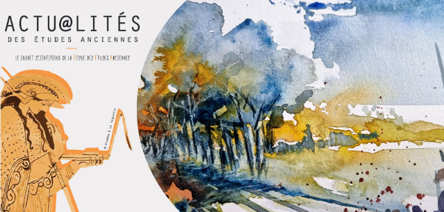 Logo du carnet Hypothèses et aquarelle représentant un jardin