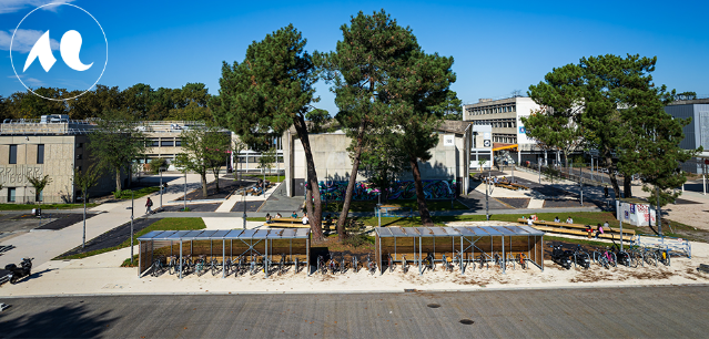 L'Université Bordeaux Montaigne vue de drone ©Gautier Dufau