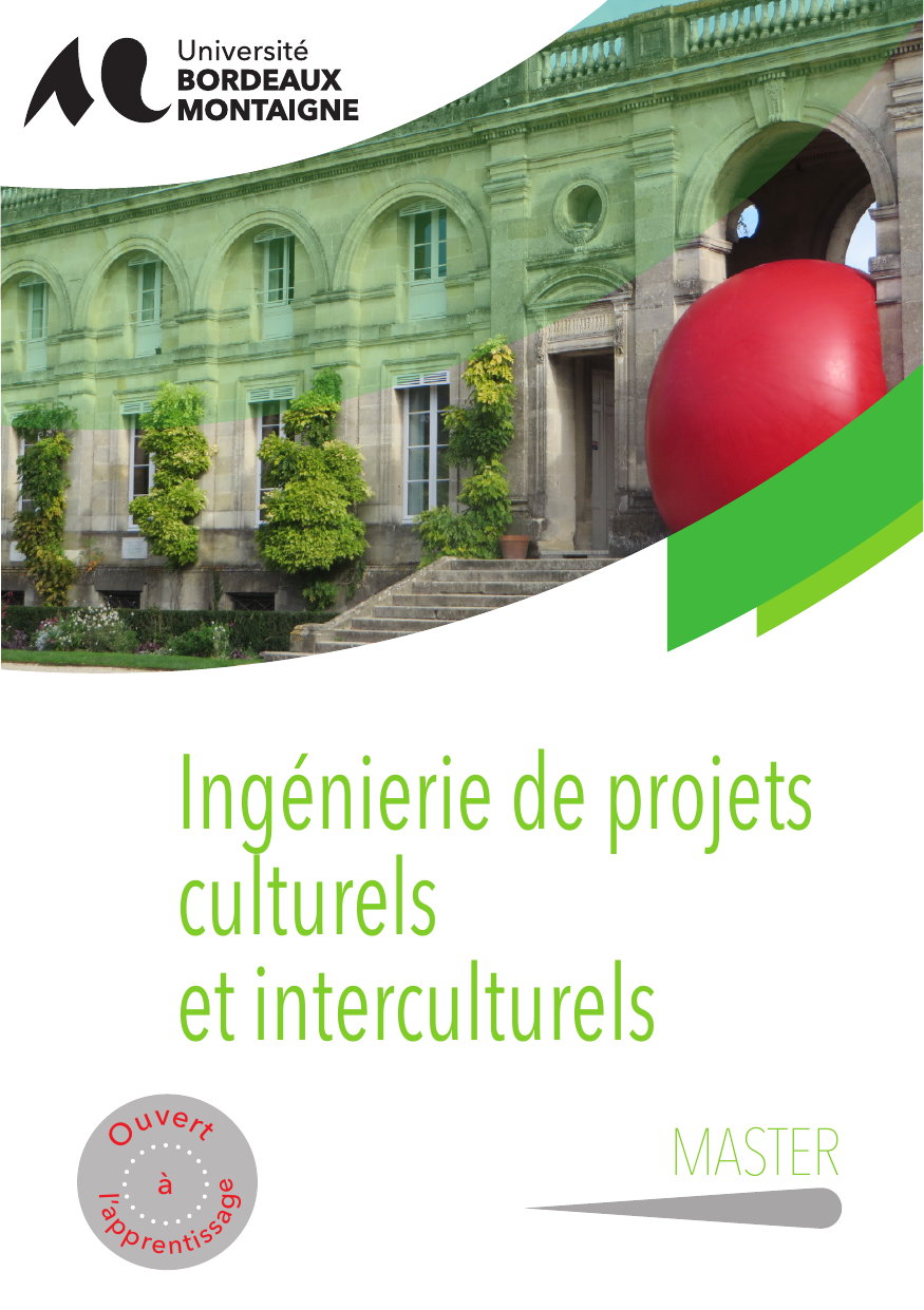 Master Ingéniérie de projets culturels et interculturels - Université Bordeaux Montaigne