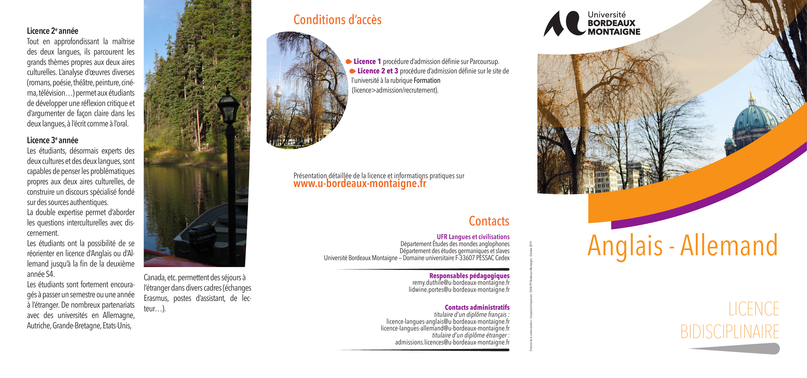 Undergraduate Licence: English and German - Bordeaux ...