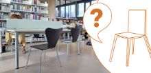 Bibliothèque Lettres et Sciences humaines - salle de lecture, résultat du sondage concernant les chaises du nouveau mobilier
