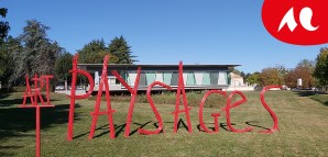 Photo lettres art paysages en osier rouge