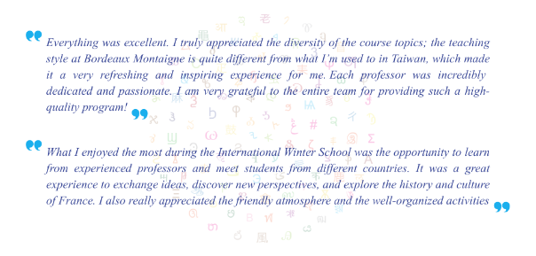 Feedback from students who participated in the International Winter School at Bordeaux Montaigne University in 2026
