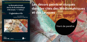 Couverture de Les décors peints et stuqués dans les cités des Médiomatriques et des Leuques, Ier- IIIe siècle p.C.