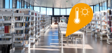 Salle de lecture du niveau 6 de la biblioth&egrave;que Lettres et Sciences humaines