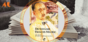 Couverture du Dictionnaire François Mauriac sur une photographie d'un livre ouvert